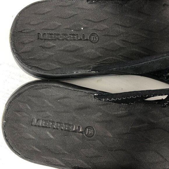 Merrell Womens Size 7 Siren Wrap Q2 Black Hook & Loop Slip On Flip Flops Sandals - Picture 12 of 14